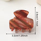 Beau - Sweet Style Striped Textured Claw Clip