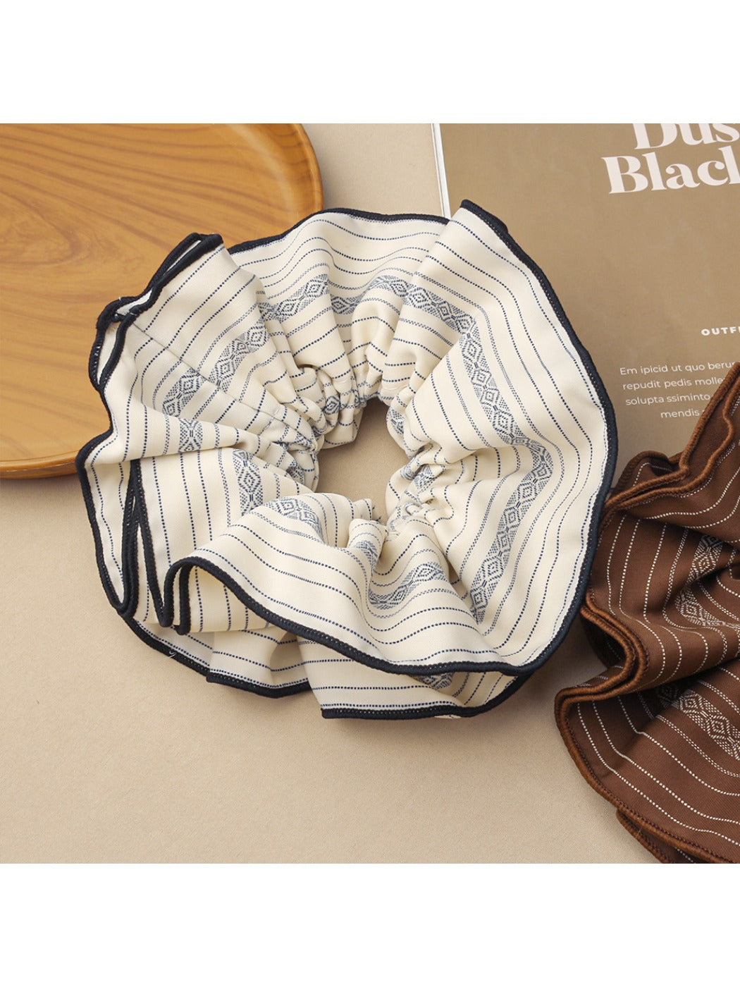 Gifty - Elegant Double Layer Striped Hair Accessory