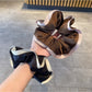 Gifty - Solid Color Satin Ruffled Scrunchie