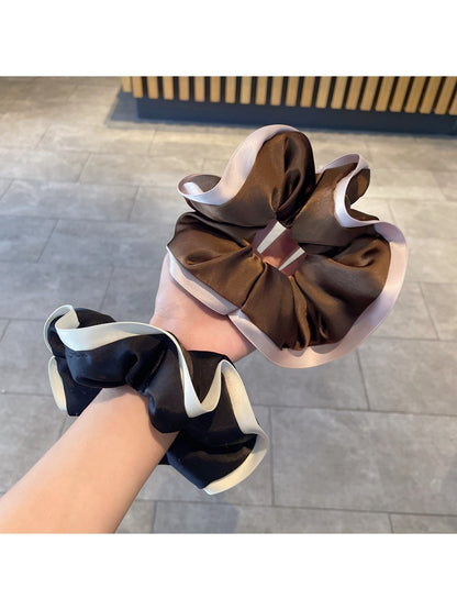 Gifty - Solid Color Satin Ruffled Scrunchie