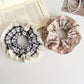 Gifty - Pleated Plaid Polyester Fabric Scrunchie