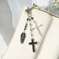 Keypus - Halloween Theme Rose Cross Keychain