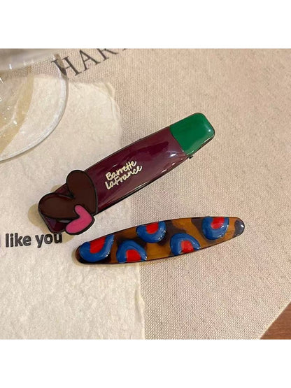 Beau - Color-Block Heart Hair Clip
