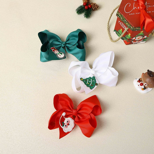 Beau - Cartoon Bow Christmas Design Hair Clip