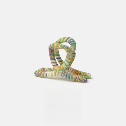 Beau - Colorful Striped Knitted Look Claw Clip