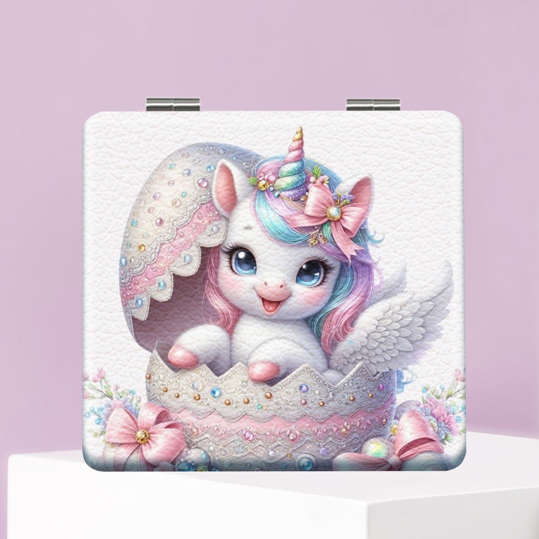 Mirroray - Unicorn Print Foldable Pocket Makeup Mirror