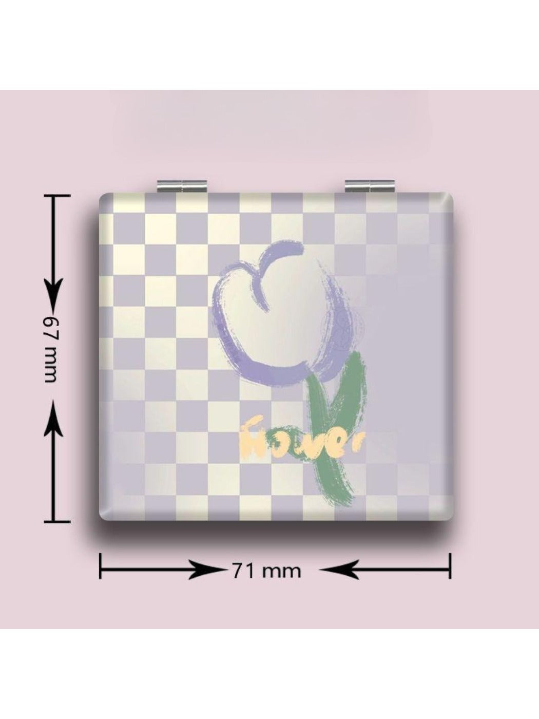 Mirroray - Simple Tulip Patterned Square Vanity Mirror