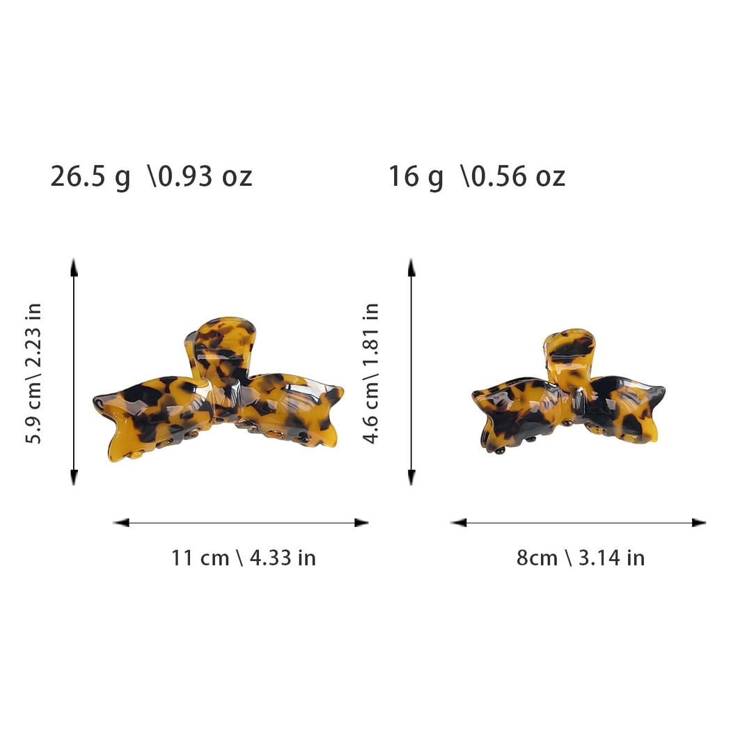 Beau - Elegant Bow Shape Acetate Hair Claw Clip