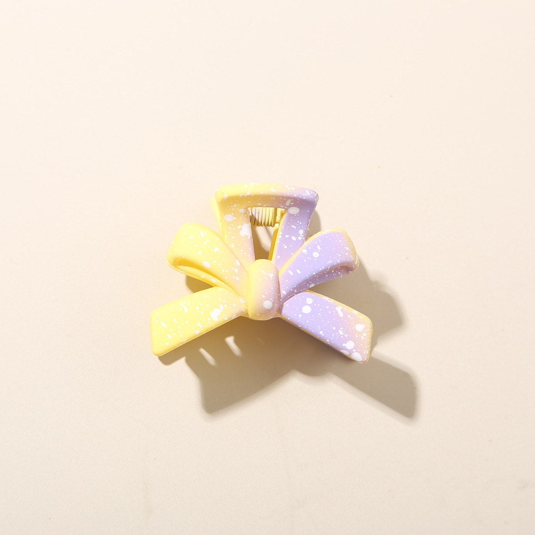 Beau - Gradient Speckled Bow Front Hair Claw Clip