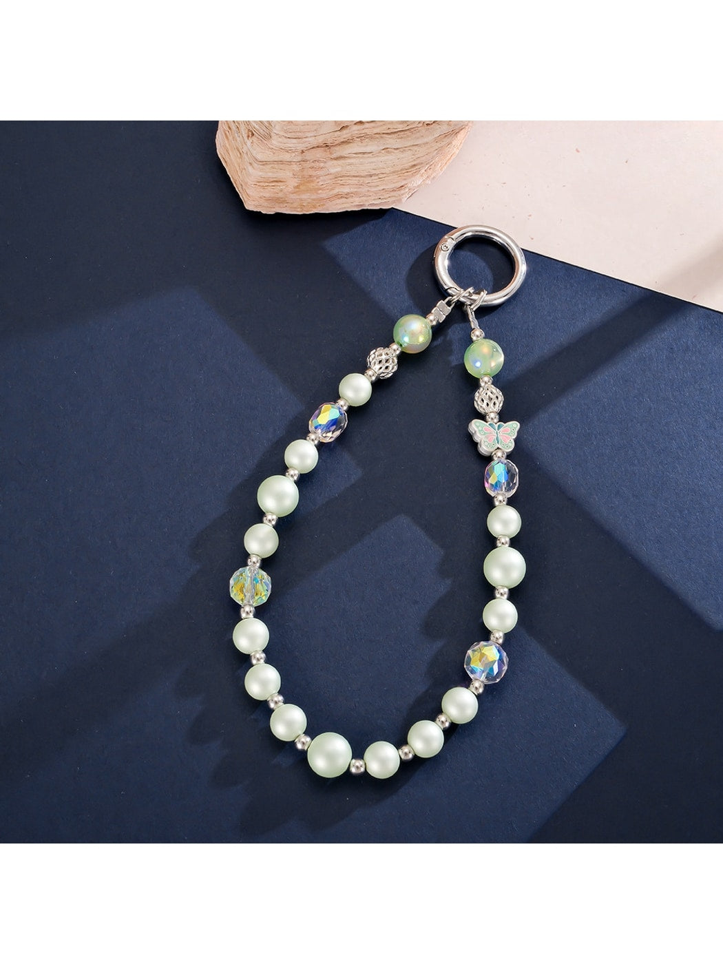 Keypus - Butterfly Beaded Phone Charm Keychain