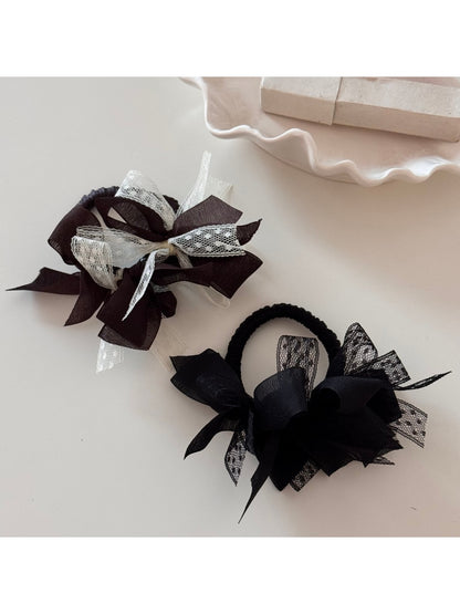 Gifty - Mesh Lace Bow High Stretch Hair Tie