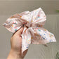 Gifty - Floral Square Scrunchie Large Hair Tie Bow