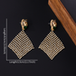 Earedge - Ornate Lion Head Tapered Dangle Earrings