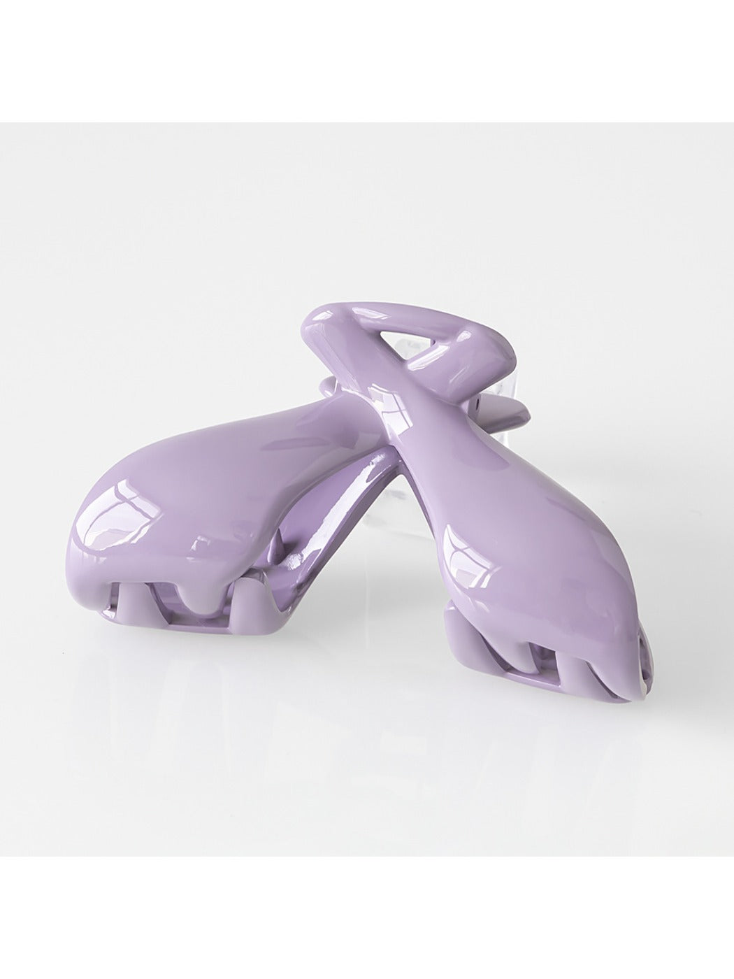 Beau - Solid Color Large Crossed Design Claw Clip