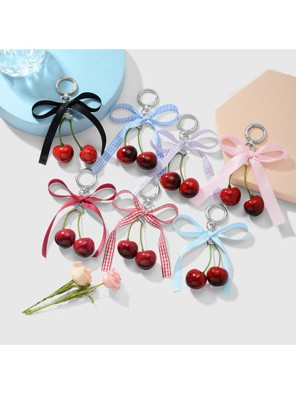 Keypus - Y2K Bow Cherry Bag Charm Keychain Pendant