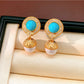 Earedge - Retro Geometric Bead Drop Stud Earrings