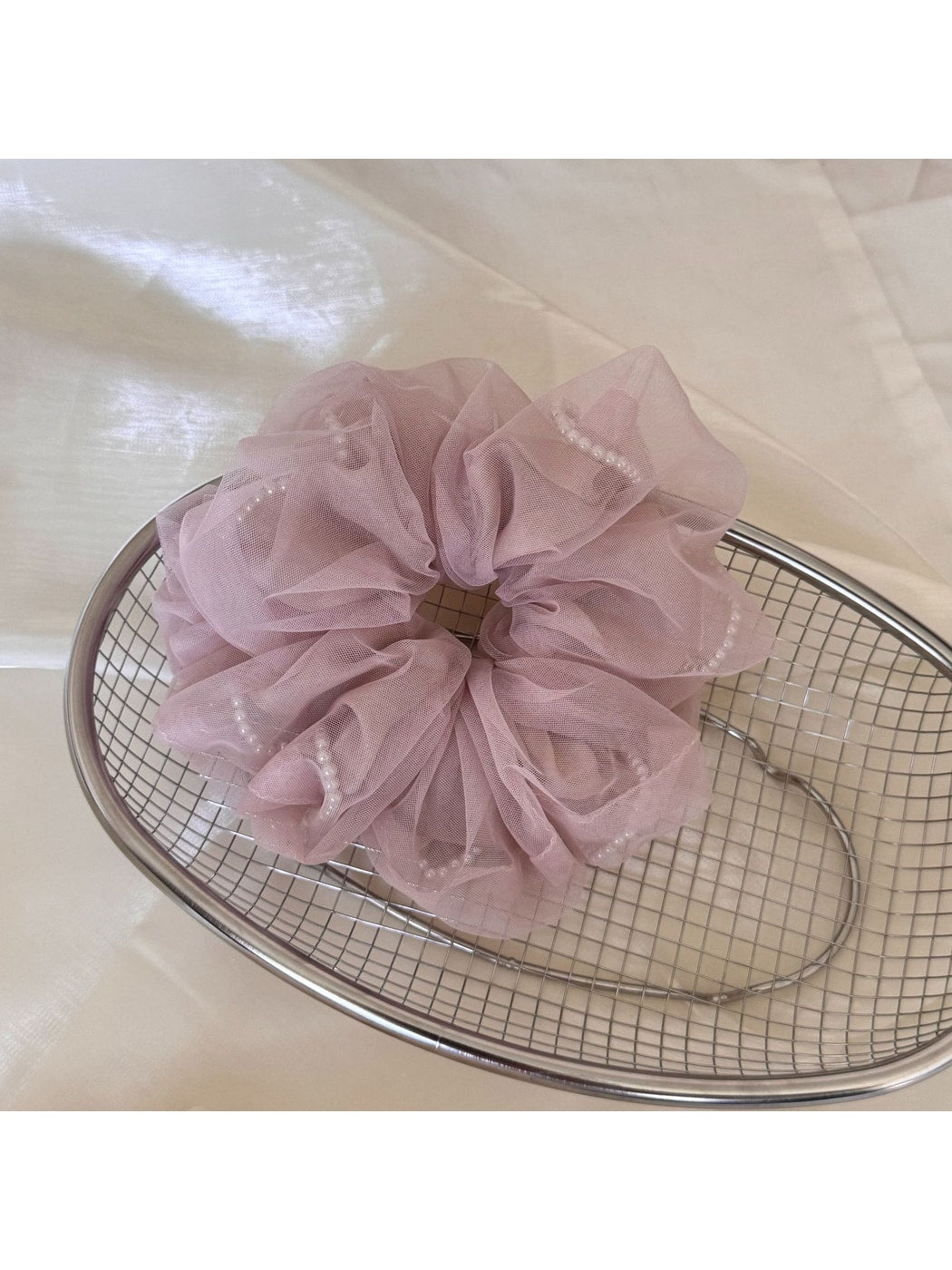 Gifty - Double Layer Mesh Ruffle Hair Tie Scrunchie