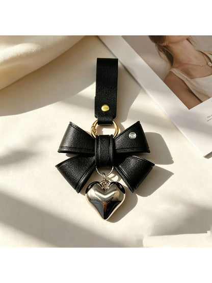 Keypus - Cartoon Bow PU Alloy Pendant Bag Charm Keychain