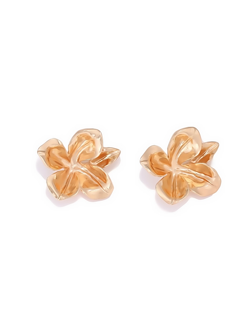 Earedge - Vintage Floral Alloy Plated Finish Earrings