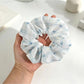 Gifty - Simple Plaid Geometric Pattern Hair Scrunchie