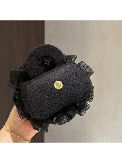 Papo - Handbag Shaped Black Bath Pouf