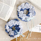 Gifty - Lace Trim Denim Bow Scrunchies