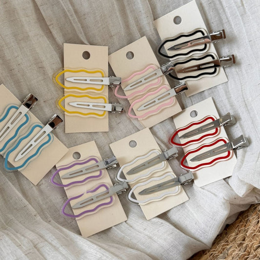 Beau - Plastic Alloy Irregular Wave Side Hair Clip