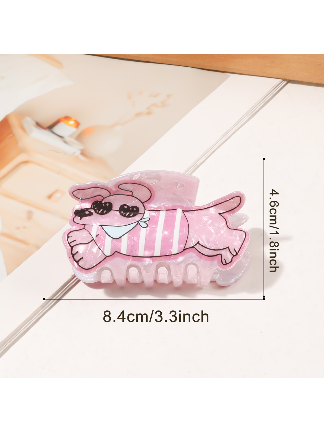 Beau - Cartoon Animal Glitter Finish Claw Clip