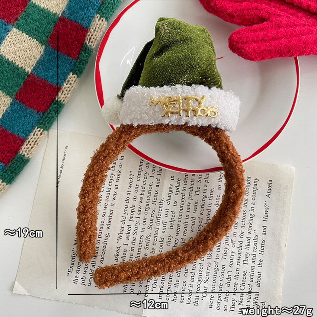 Gifty - Christmas Bow Plush Trim Hair Accessories