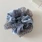Gifty - Leopard Print Mesh Ruffled Scrunchie