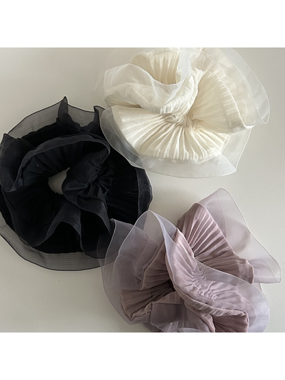 Gifty - Ruffled Mesh Sweet Style Oversized Scrunchie