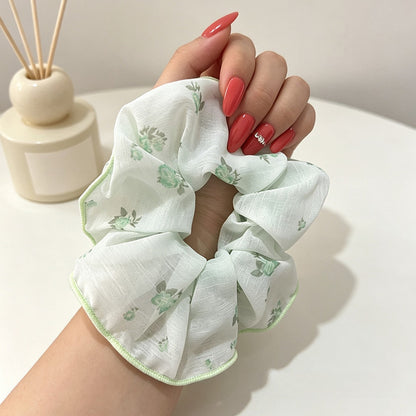 Gifty - Sweet Floral Print Polyester Fabric Scrunchie