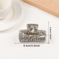 Beau - Rectangular Vintage Style Acrylic Claw Clip