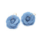 Earedge - Rose Inspired Fabric Floral Dangle Earrings