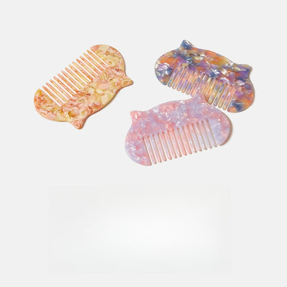 Camerow - Acetate Cat Ear Silhouette Styling Comb