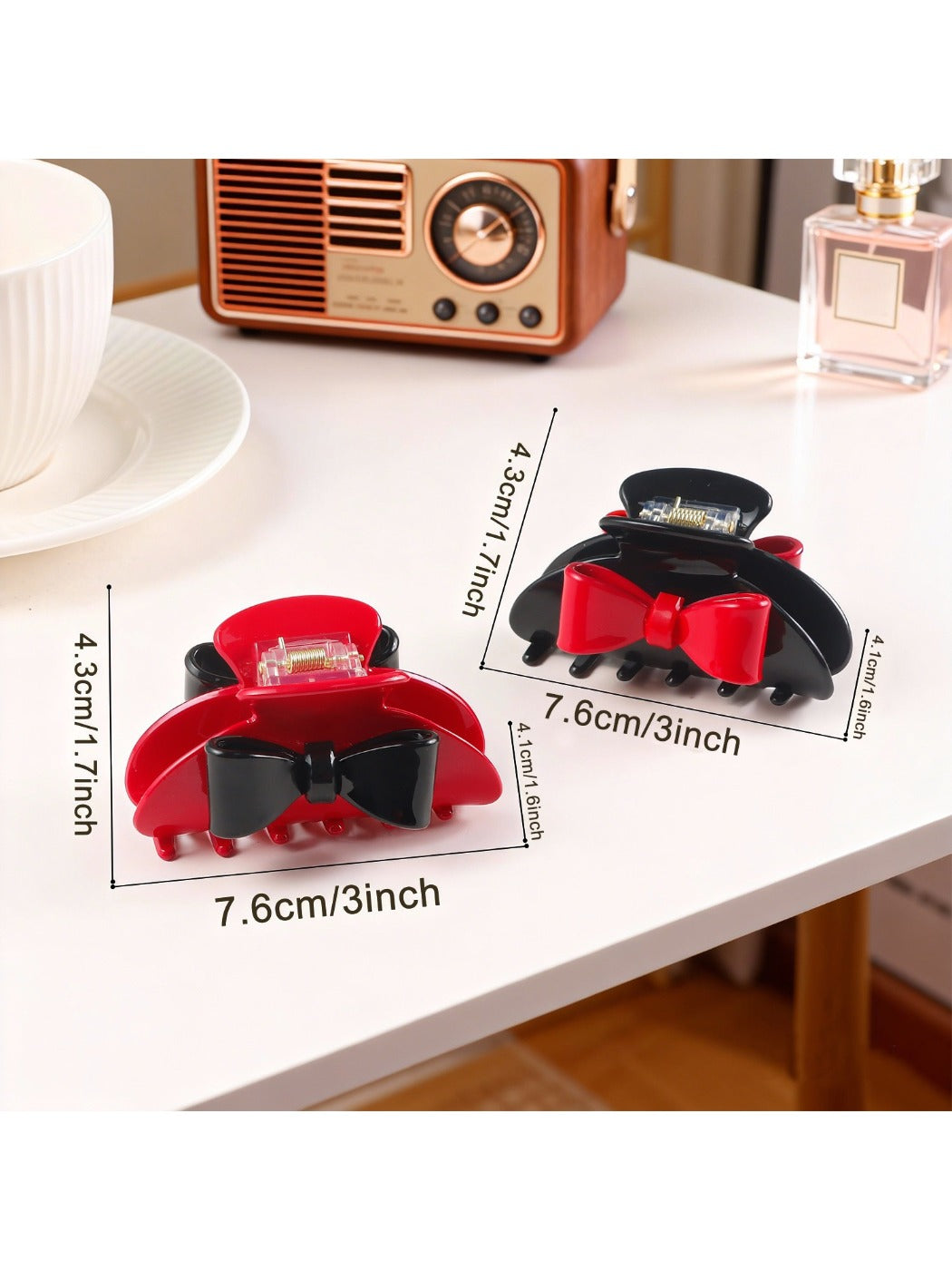 Beau - Half Moon Color Block Claw Clip