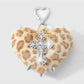 Keypus - Y2K Leopard Heart Cross Bag Charm Keychain