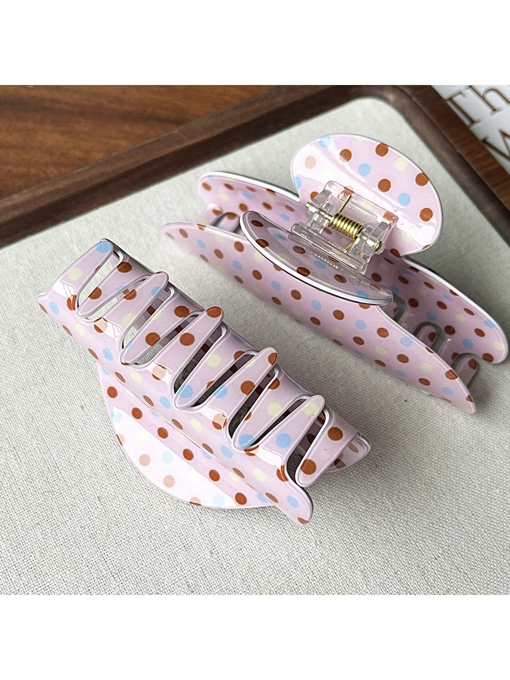 Beau - Modern Minimalist Polka Dot Hair Claw Clip