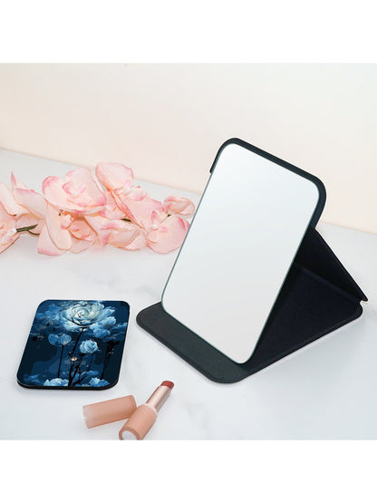 Mirroray - Floral Double-Sided Printed Folding Makeup Mirror