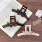 Beau large acetate claw clip in tortoiseshell pattern on white background