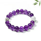 Close-up of Lovra vintage crystal beaded bracelet with clear and amber beads
