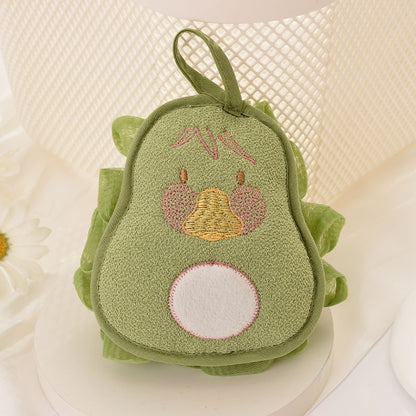 Papo - Pear Shaped Ruffle Mesh Bath Pouf