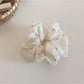 Gifty - Textured Daisy Pattern Polyester Scrunchie