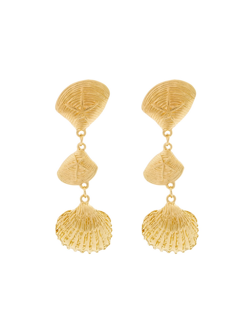 Earedge - Plated Alloy Sea Life Motif Drop Earrings