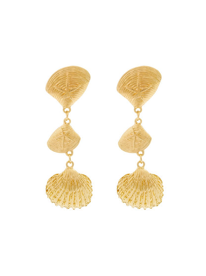 Earedge - Plated Alloy Sea Life Motif Drop Earrings