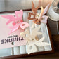 Close-up of Beau acrylic bow claw clip showing smooth glossy finish