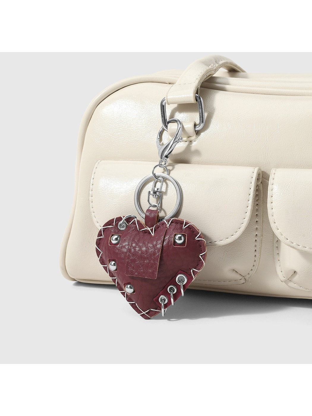 Keypus - Y2K Punk Heart Key Ring Pendant Keychain