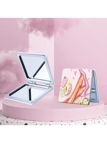 Mirroray - Square High Heel Printed Folding Mirror