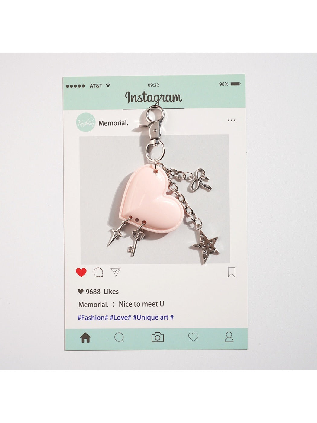 Keypus - Butterfly Heart Shaped Bag Pendant