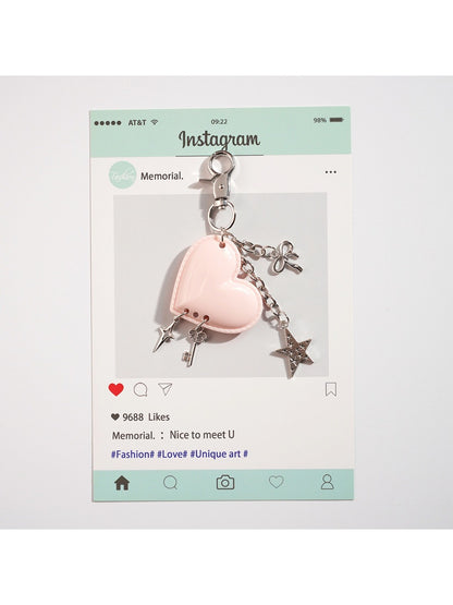 Keypus - Butterfly Heart Shaped Bag Pendant